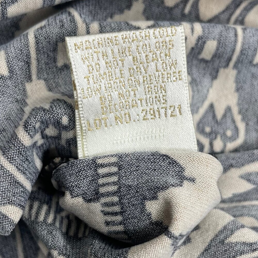 Women's Black Cream Abstract Pattern 3/4 Sleeve Pullover Dress Size Large - Picture 5 of 7